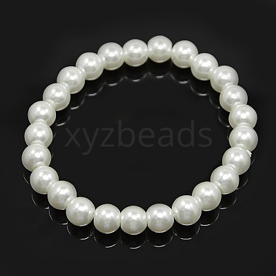 Stretchy Glass Pearl Bracelets BJEW-D068-6mm-12-1