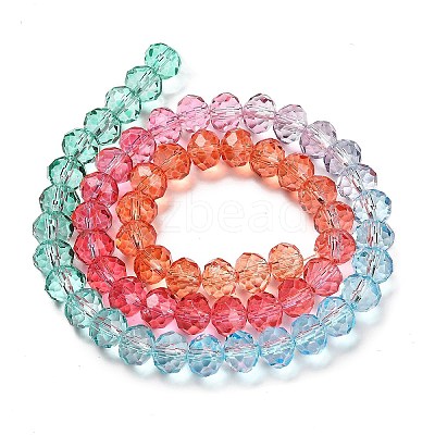 Transparent Painted Glass Beads Strands DGLA-A034-T8mm-A11-1