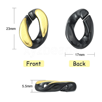 100Pcs Acrylic Linking Rings SACR-CJ0001-34-1