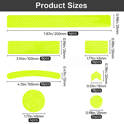 Waterproof Plastic Reflective Sticker DIY-WH0184-88A-1