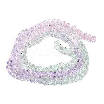Transparent Baking Paint Glass Bead Strands GLAA-YW0003-17E-1