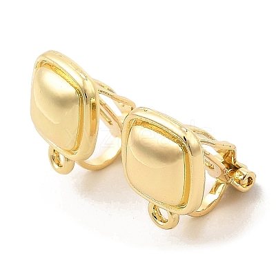 Alloy Clip-on Earring Findings FIND-L015-003G-1