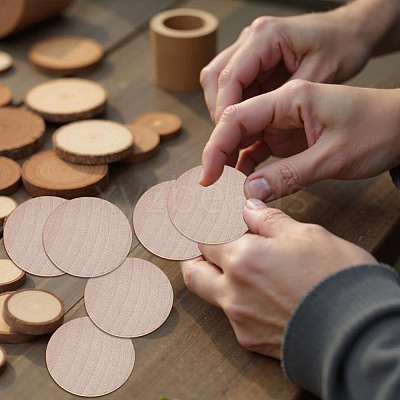 150Pcs 3 Bags Undyed Wood Cabochons WOOD-DR0001-06A-1