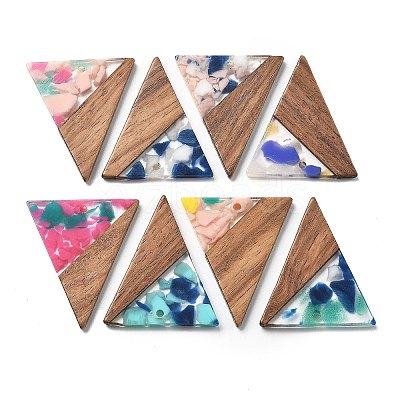 Resin and Walnut Pendants FIND-R051-01-1
