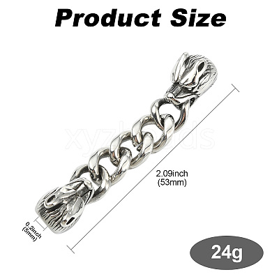 304 Stainless Steel Ends with Chain FIND-CJC0012-141B-1