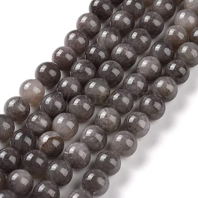 Natural Mashan Jade Round Beads Strands G-D263-8mm-XS29-1