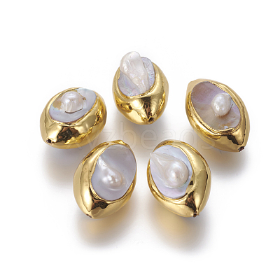 Natural Baroque Pearl Cultured Freshwater Pearl Beads PEAR-F011-23G-1