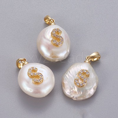 Natural Cultured Freshwater Pearl Pendants KK-L187-A-01S-1