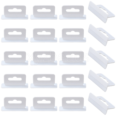 80Pcs Rectangle PP with PE Hanging Tabs KY-CP0001-35B-1