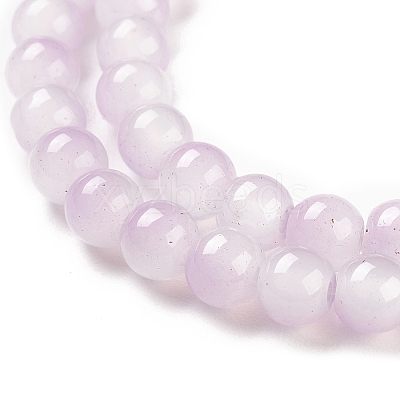 Baking Paint Glass Beads Strands DGLA-R053-01B-1