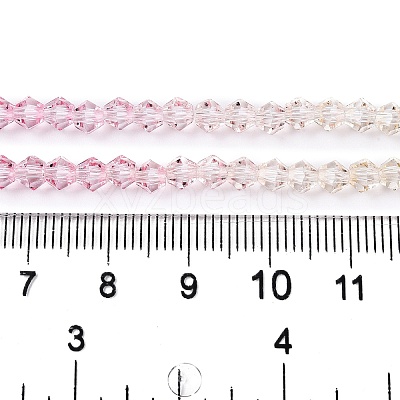 Gradient Color Baking Paint Glass Bead Strands DGLA-A039-T4mm-A01-1