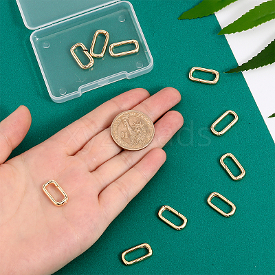 Brass Spring Gate Rings FIND-WH0127-90G-1