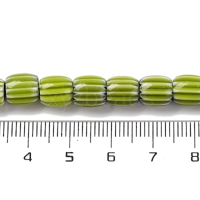Handmade Lampwork Chevron Beads Strands LAMP-K041-01B-26-1