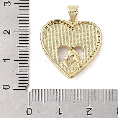 Brass Micro Pave Clear Cubic Zirconia Pendants KK-I712-51G-02-1