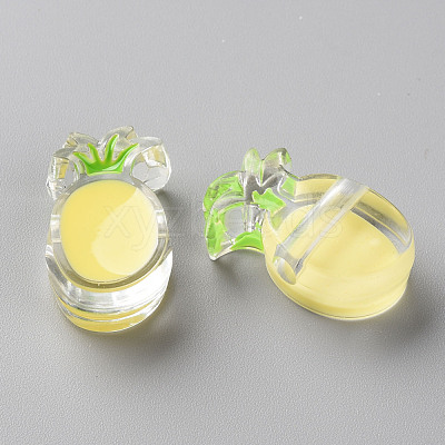 Transparent Enamel Acrylic Beads TACR-S155-002B-1