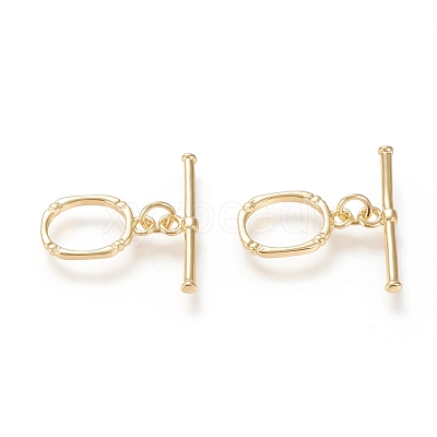 Brass Toggle Clasps KK-M108-F01-1