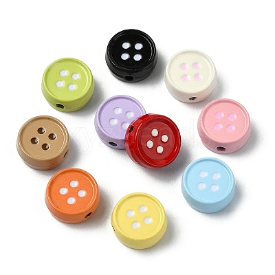 40Pcs 10 Colors Alloy Enamel Beads FIND-CJ0004-68-1