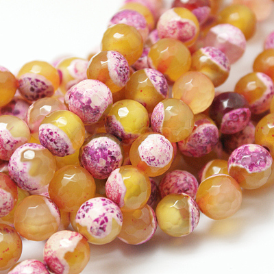Natural Fire Crackle Agate Bead Strands G-K166-06F-8mm-05-1