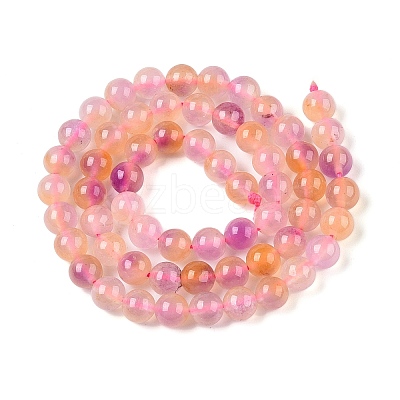 Dyed Natural White Jade Beads Strands G-T138-6mm-210-14-1