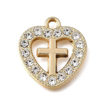 UV Plating Alloy Crystal Rhinestone Pendants RB-CBAD37D-33G-1