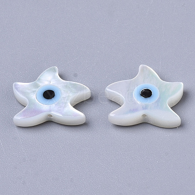 Natural White Shell Mother of Pearl Shell Beads SSHEL-N034-47-1