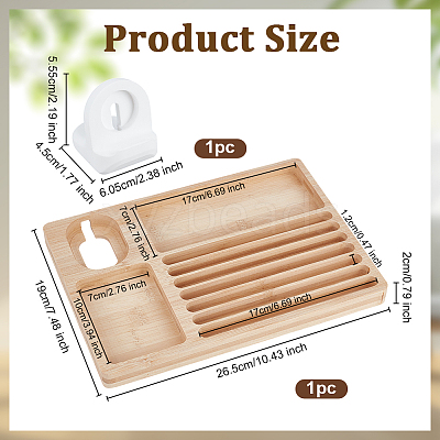 Silicone Watch Display Stands and Bamboo Watch Strap Organizer Tray ODIS-OC0001-85-1