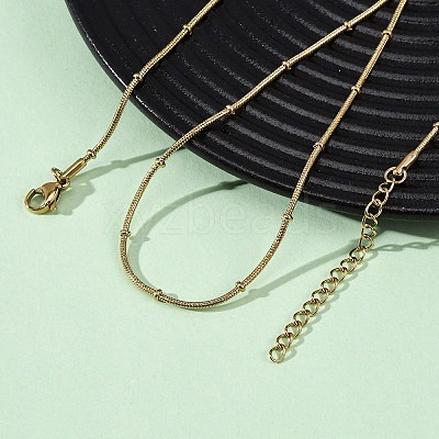 1.2MM 304 Stainless Steel Satellite Chain Necklaces NJEW-T016-21A-G-1