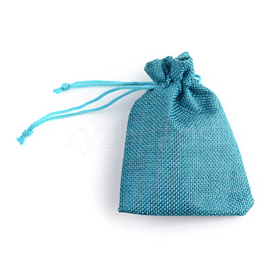 Burlap Packing Pouches Drawstring Bags X-ABAG-Q050-7x9-17-1