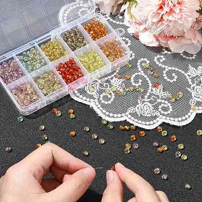 50G 10 Colors Transparent Acrylic Beads FIND-CJ0002-86-1