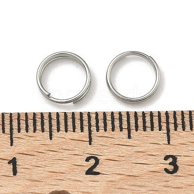 Tarnish Resistant Stainless Steel Split Rings X-STAS-E010-7x0.6mm-2-1