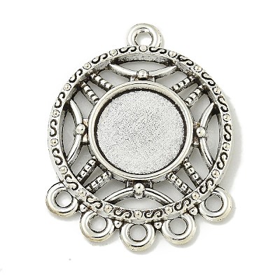 Tibetan Style Cabochon Connector Settings FIND-U015-31AS-1