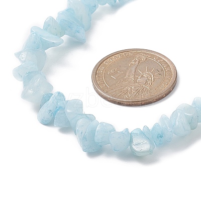 Natural White Jade Dyed Chips Beaded Necklaces NJEW-JN04275-07-1