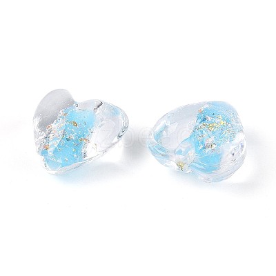 Handmade Foil Glass Beads FOIL-N029-09D-1
