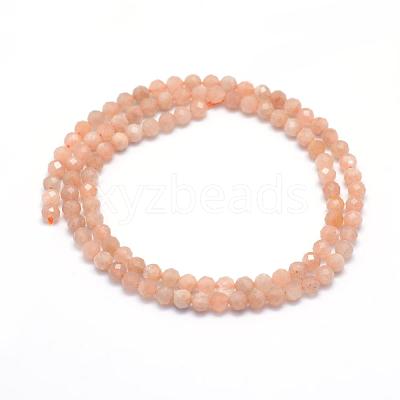 Natural Sunstone Beads Strands G-E411-13B-4mm-1