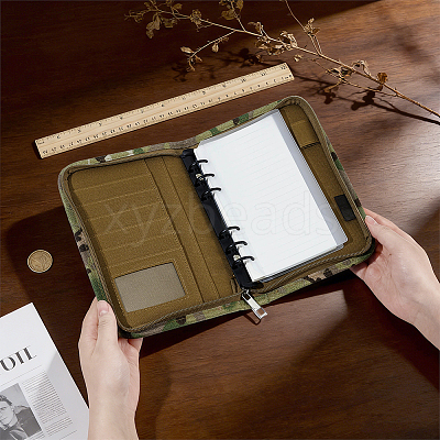 Cloth Loose Leaf Notebook Zipper Cover AJEW-WH0410-406C-1
