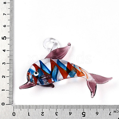 Handmade Lampwork Big Pendants LS-LAMP-T023-14B-1