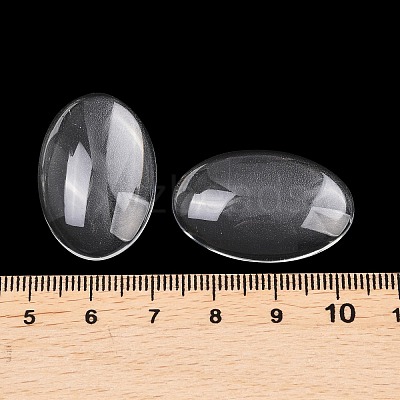 Transparent Oval Glass Cabochons X-GGLA-R022-30x20-1