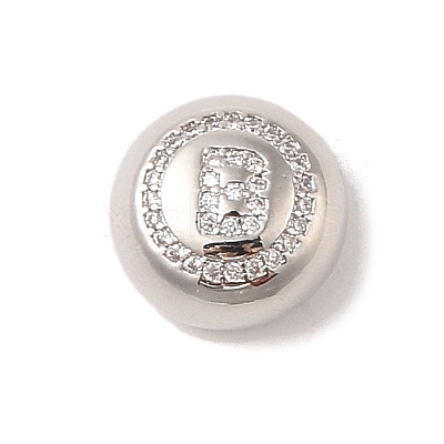 Rack Plating Brass & Cubic Zirconia Pendants KK-Z047-07P-B-RS-1