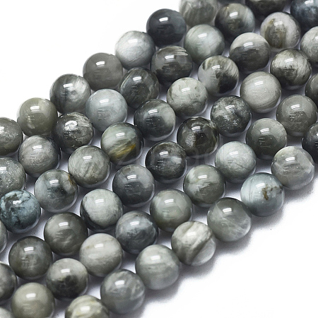 Natural Eagle Eye Beads Strands X-G-I281-02-4mm-1