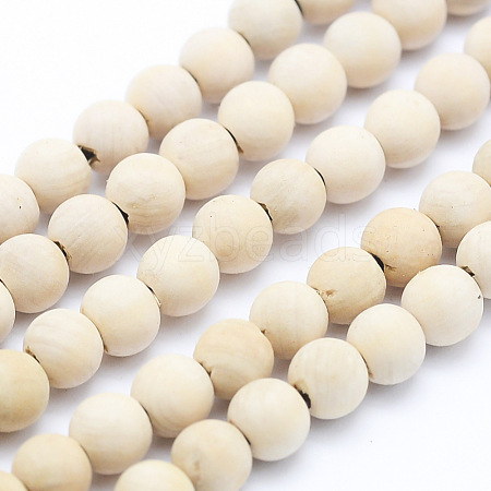 Natural Wood  Beads Strands X-WOOD-P011-07-6mm-1