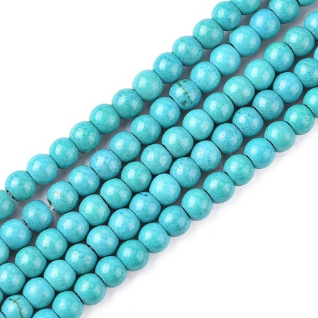 Synthetic Turquoise Beads Strands TURQ-G106-4mm-02E-1