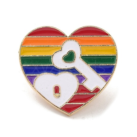 Pride Rainbow Theme Enamel Pins JEWB-G031-01I-1