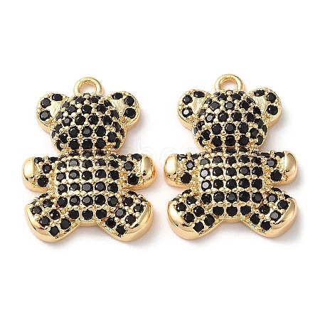 Brass Micro Pave Cubic Zirconia Pendants KK-Q779-07G-02-1