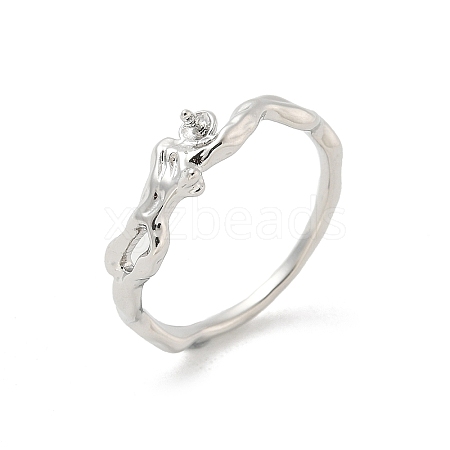 Brass Finger Ring Settings LS-KK-G518-05P-1