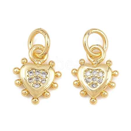 Brass Micro Pave Clear Cubic Zirconia Pendants KK-L275-71E-G-1