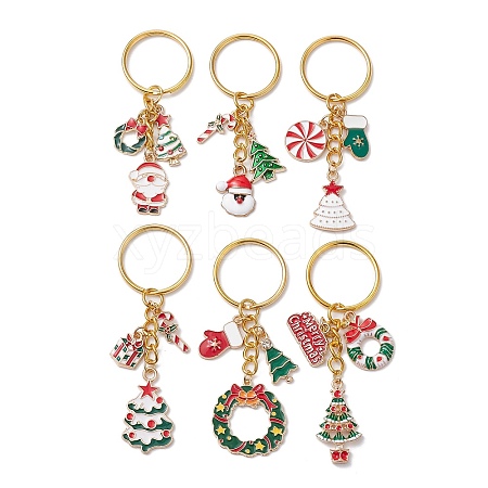 Christmas Alloy Enamel Keychain KEYC-JKC00910-1