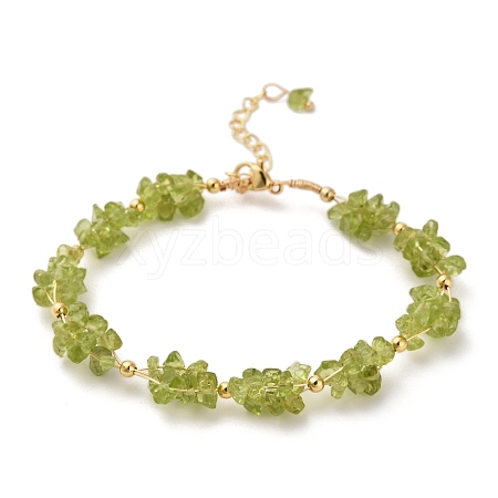 Natural Gemstone Chip Beaded Bracelets BJEW-F478-01D-1