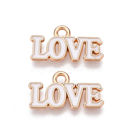 Valentine's Day Theme Alloy Enamel Pendants ENAM-T020-50D-02-1