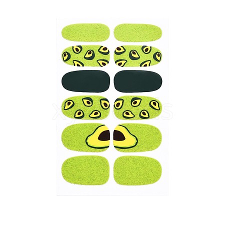 Avocados & Strawberries & Flowers Full Cover Nail Art Stickers MRMJ-T109-WSZ482-1