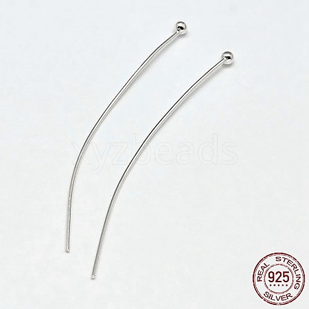 925 Sterling Silver Ball Head Pins STER-F018-03J-1